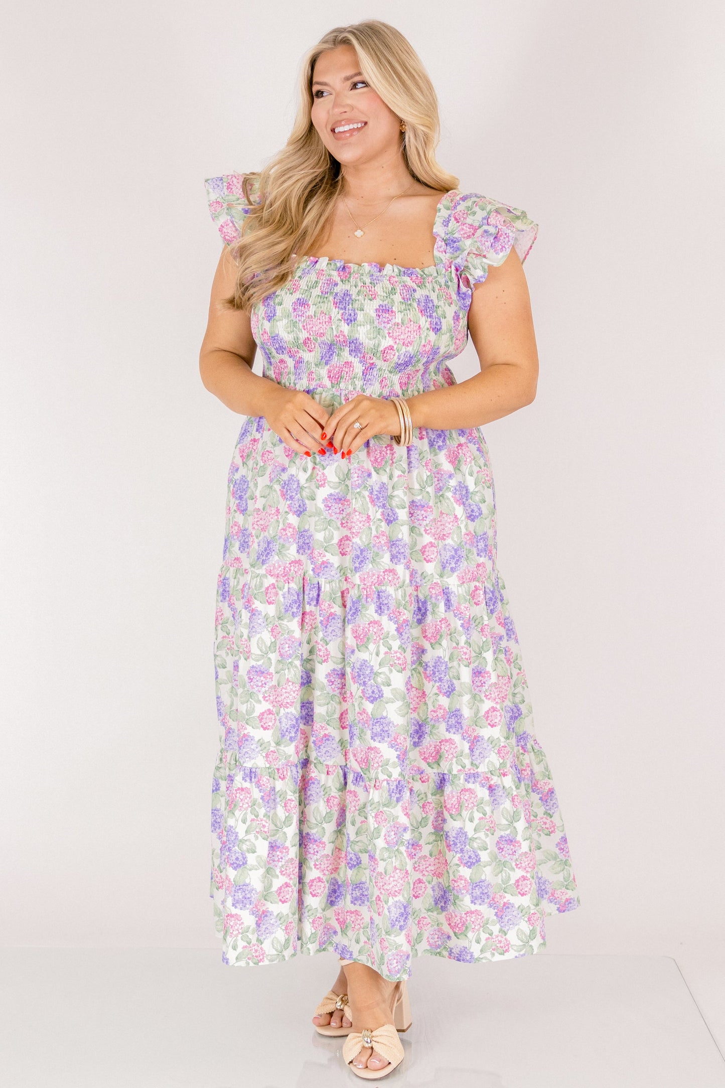 El Vestido Maxi Canción de las Flores Silvestres, Mezcla de Lila Rosa