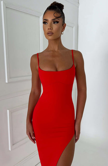 Długa sukienka Tiarne - Czerwień