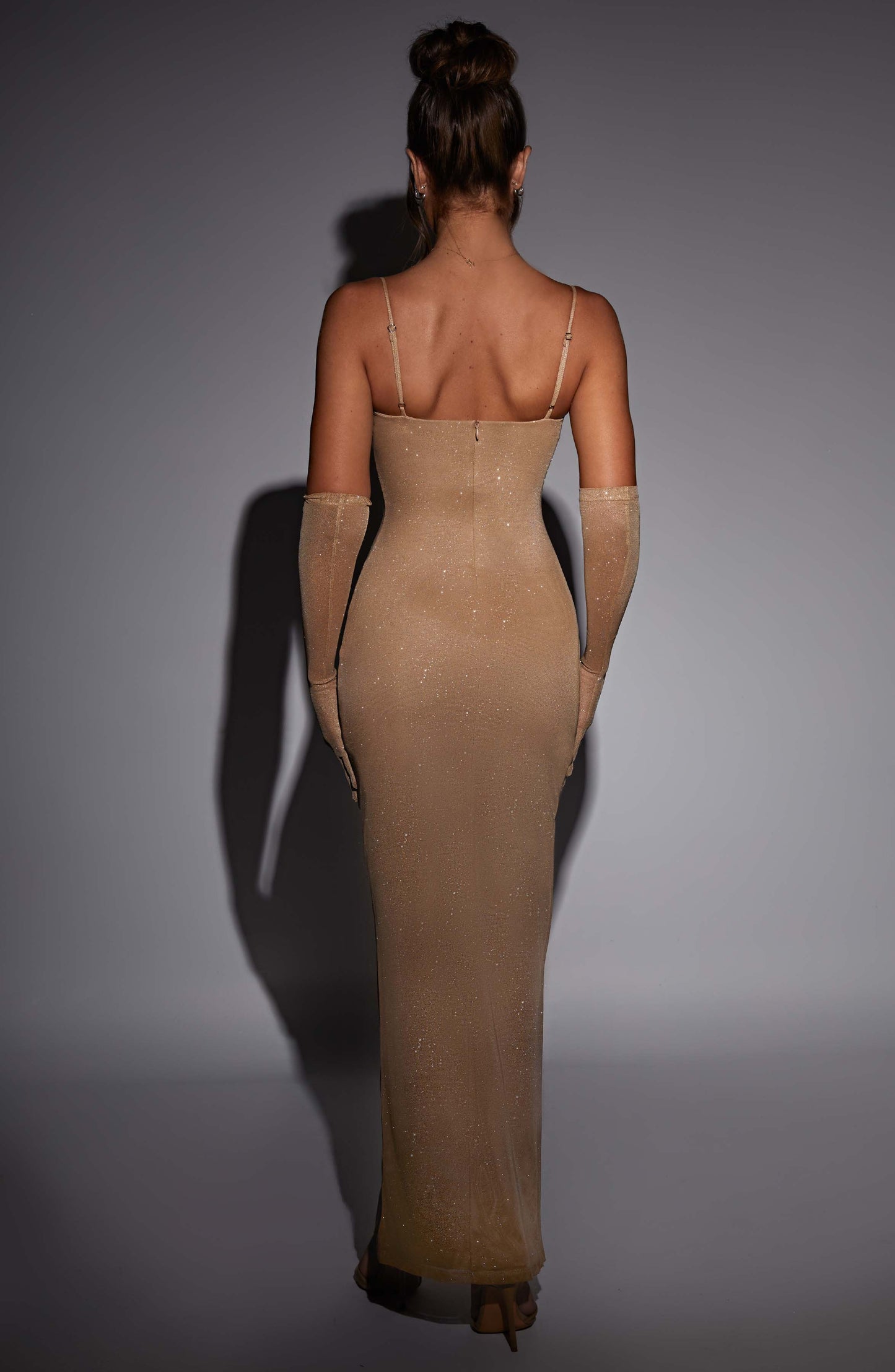 Sukienka Maxi Trixie - Złote Błyszczące