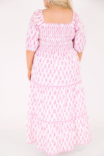 Vestido Maxi Bajo El Hibisco, Rosa