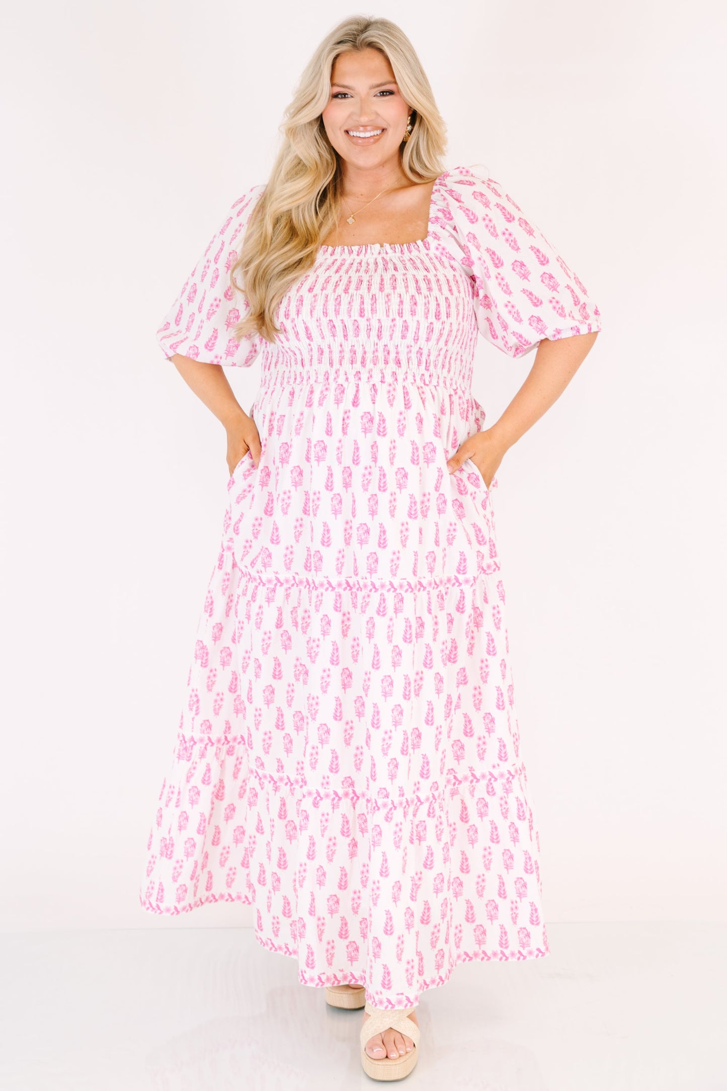 Vestido Maxi Bajo El Hibisco, Rosa