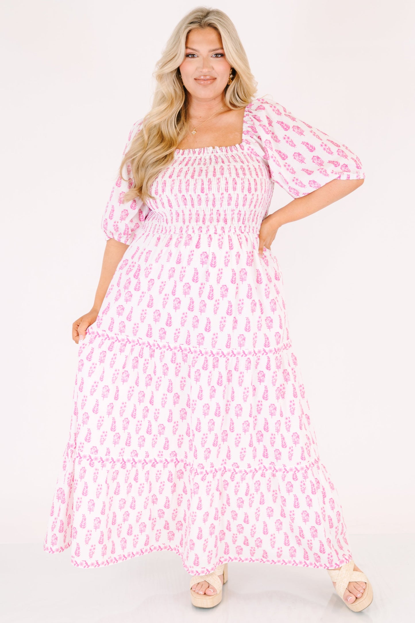 Vestido Maxi Bajo El Hibisco, Rosa