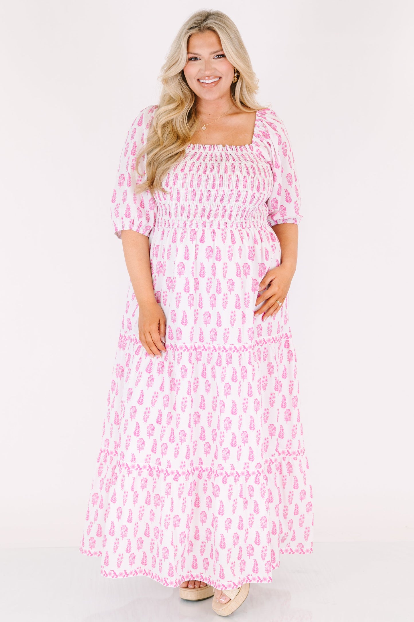 Vestido Maxi Bajo El Hibisco, Rosa