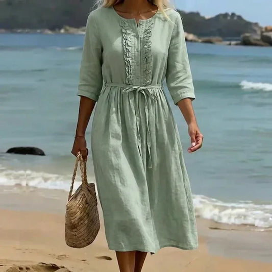 Auréline | Vestido Bohemio Natural