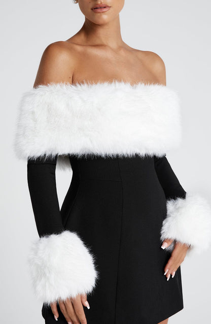 Sukienka mini Villanelle - Czarna/Biała