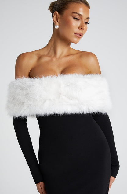 Sukienka midi Vittoria - Czarny/Biały