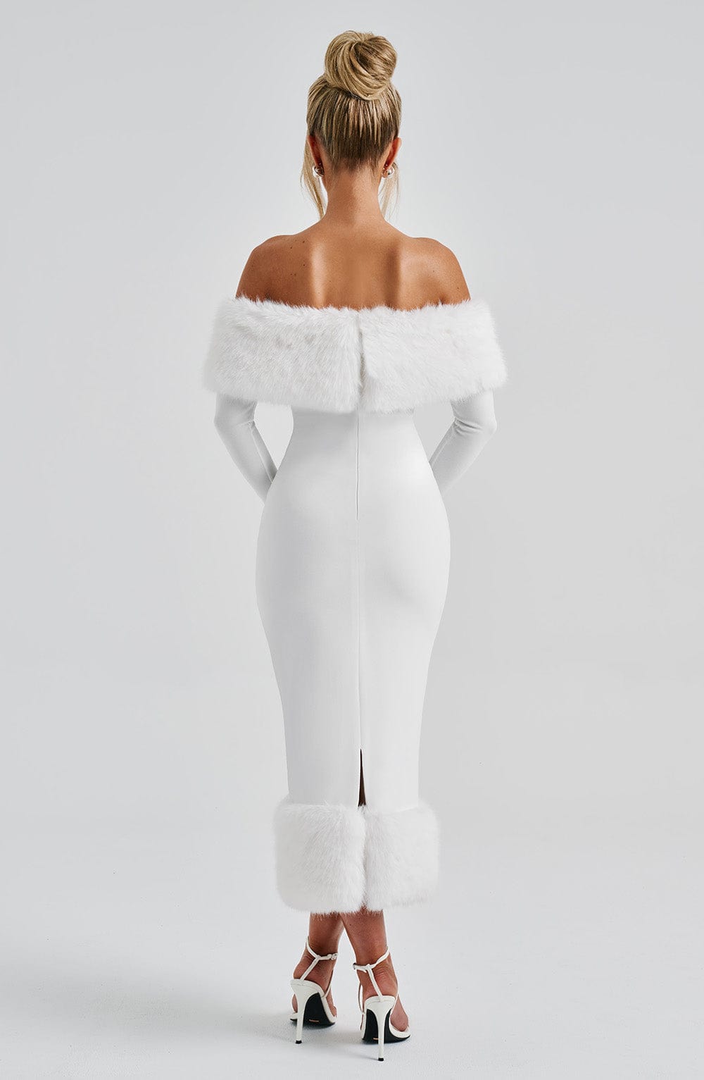 Sukienka midi Vittoria - Perłowa