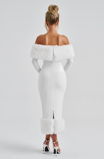 Sukienka midi Vittoria - Perłowa