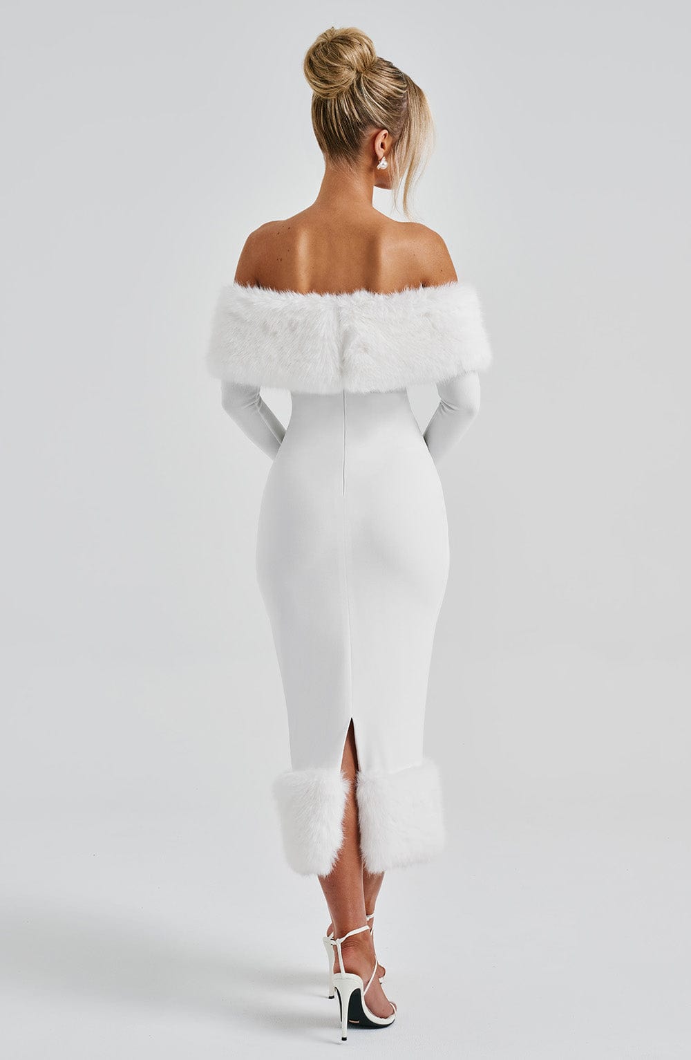 Sukienka midi Vittoria - Perłowa