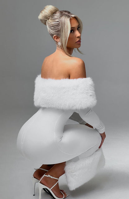 Sukienka midi Vittoria - Perłowa