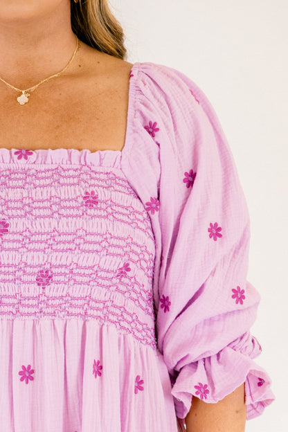Vestido Maravilla de Flores Silvestres, Lila