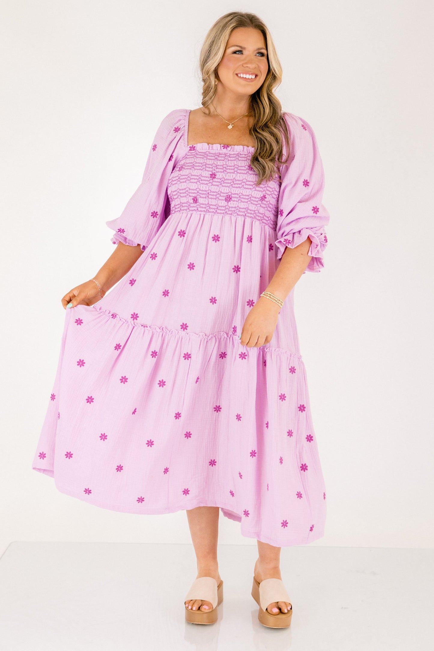 Vestido Maravilla de Flores Silvestres, Lila