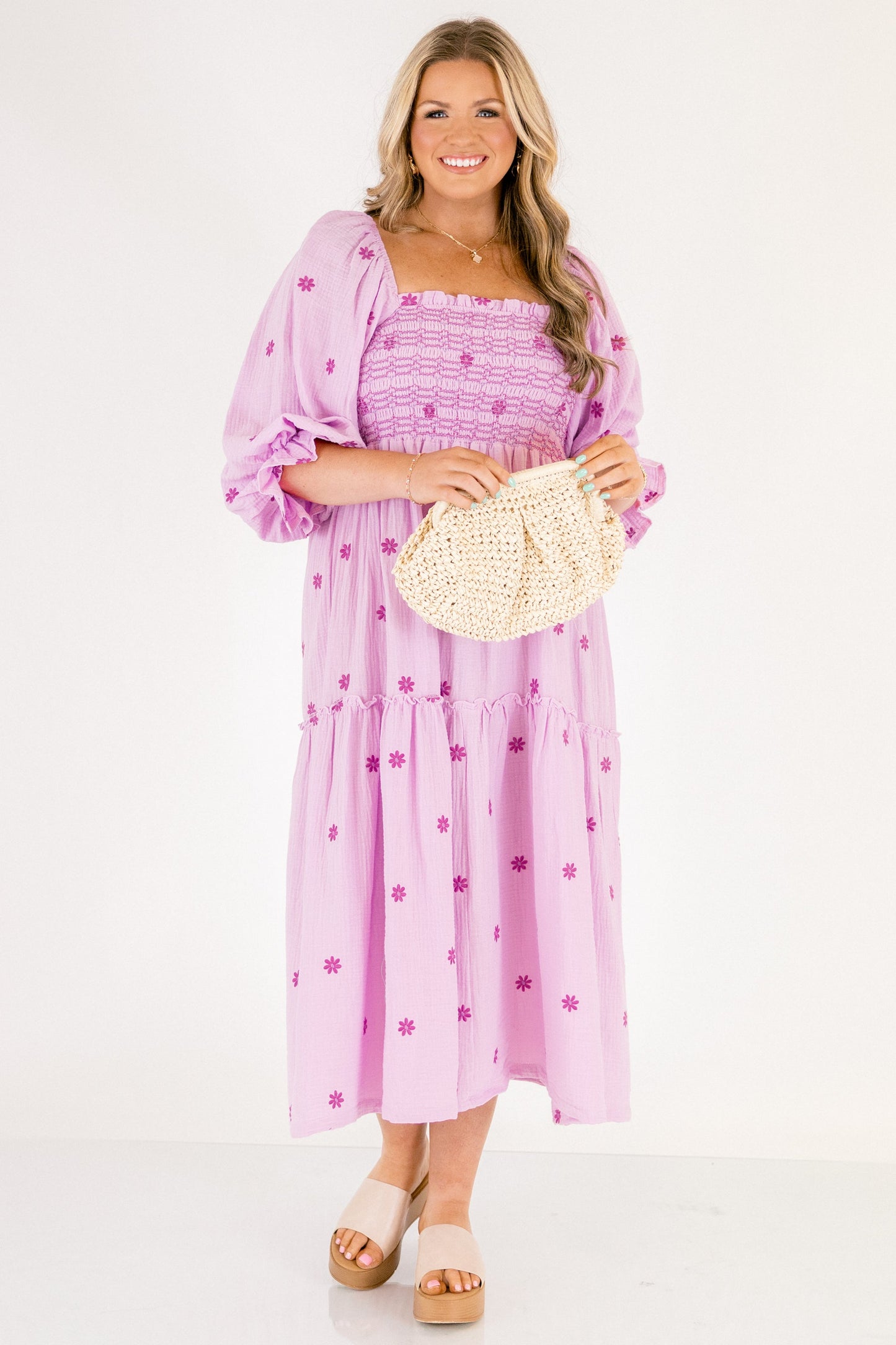 Vestido Maravilla de Flores Silvestres, Lila