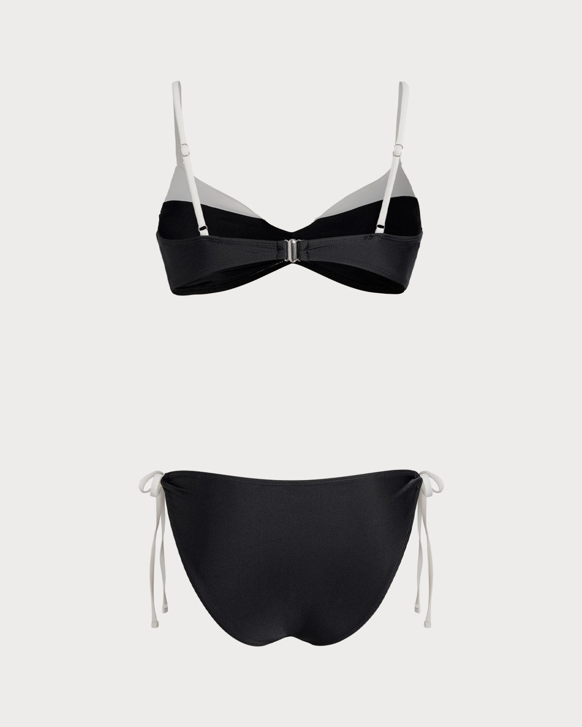 Conjuntos de Bikini Bralette de Contraste Negro