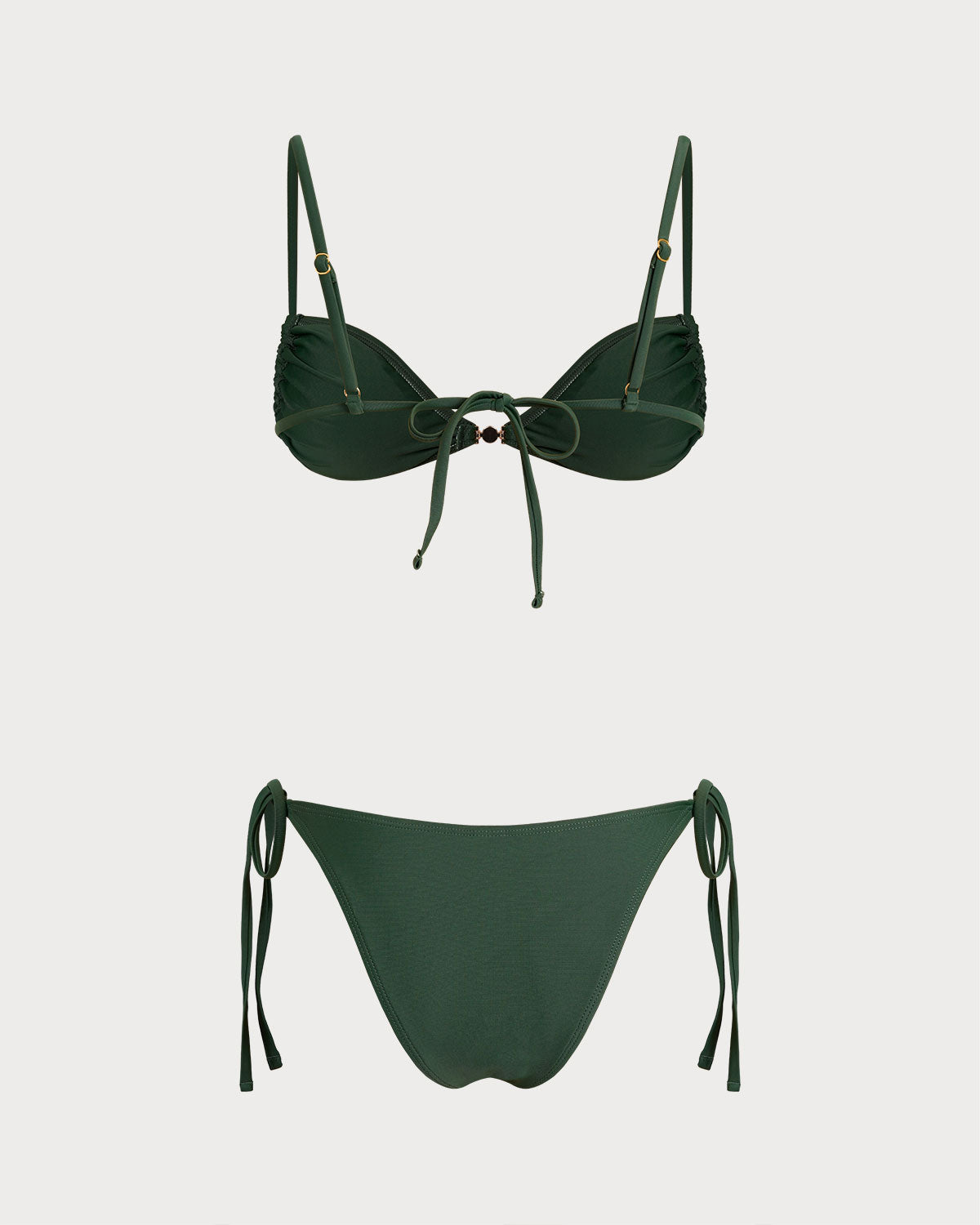 Conjuntos de Bikini Verde Triangular con Cordón