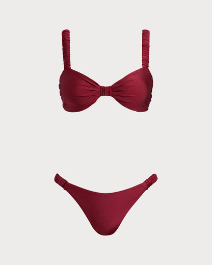 Conjuntos de Bikini Bralette Rojos
