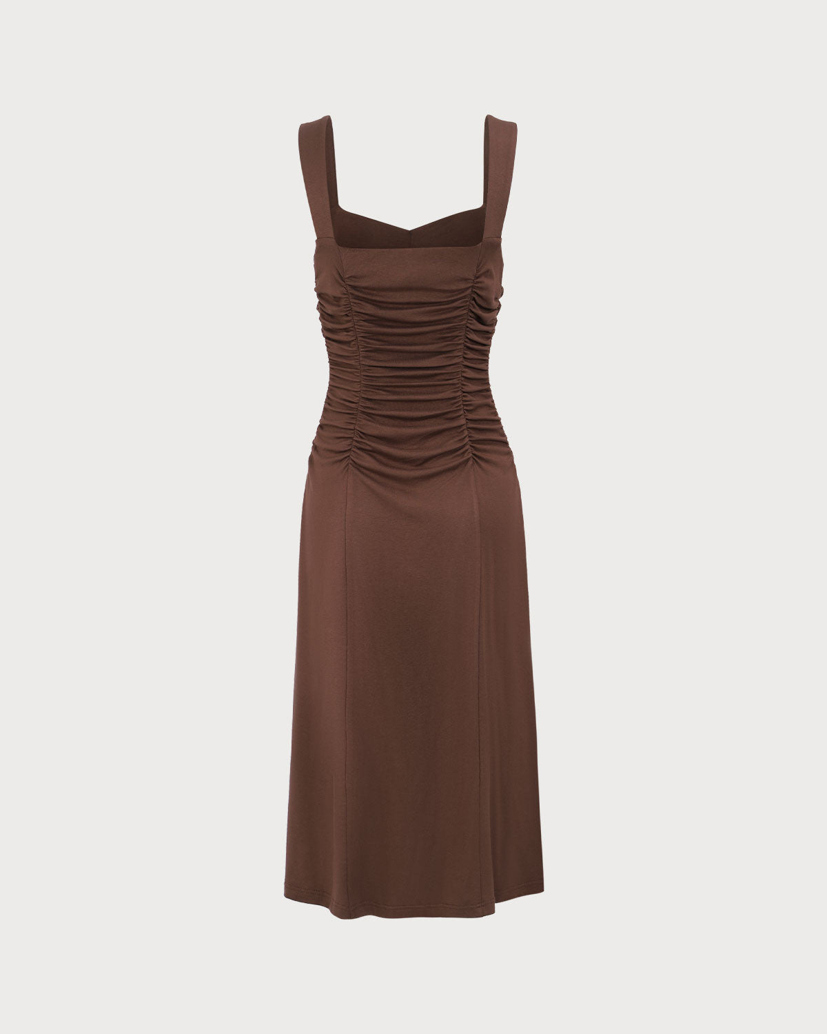 Vestido Midi de Punto con Fruncidos para Mujer