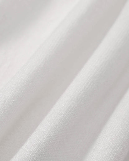 Vestido Midi de Suéter Blanco con Contraste para Mujer