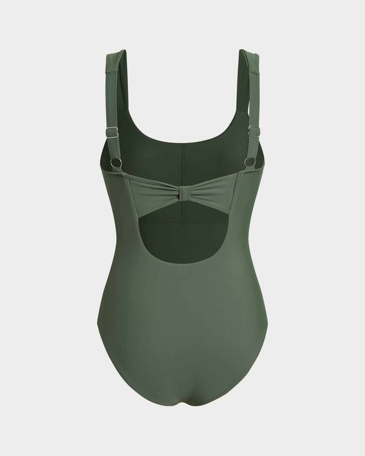 Traje de Baño de Una Pieza Verde con Control de Abdomen