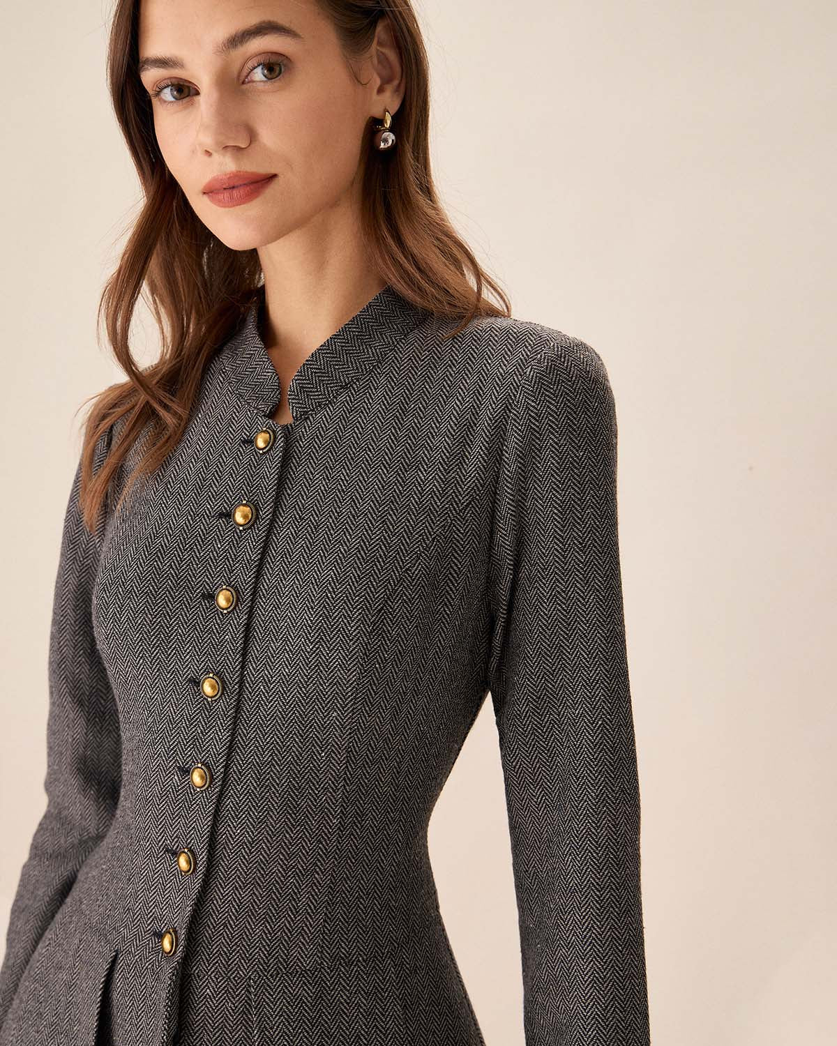 Vestido Mini Plisado Gris