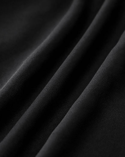 Vestido Maxi de Chifón con Escote Corazón Negro