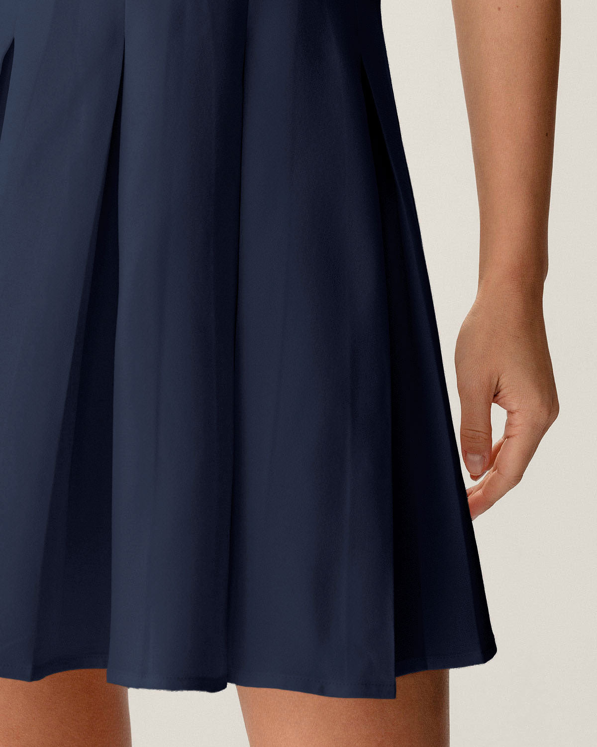 Vestido Mini Plisado Azul Marino