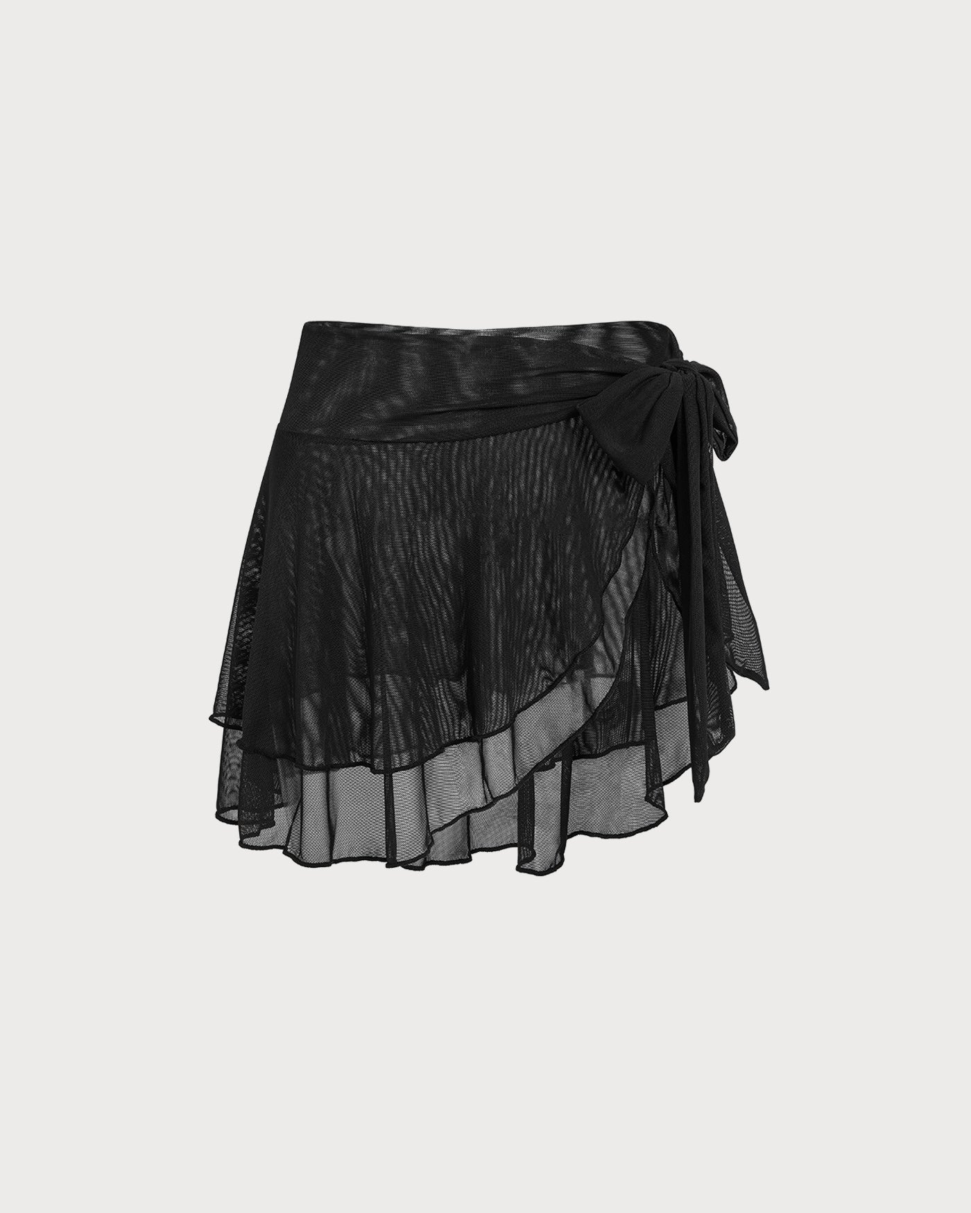Cubierta de Malla con Volantes Negros