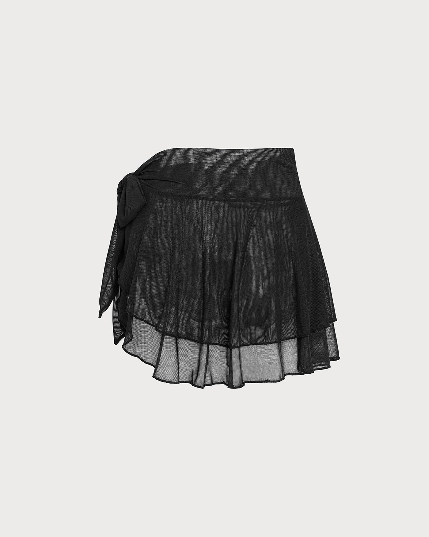 Cubierta de Malla con Volantes Negros