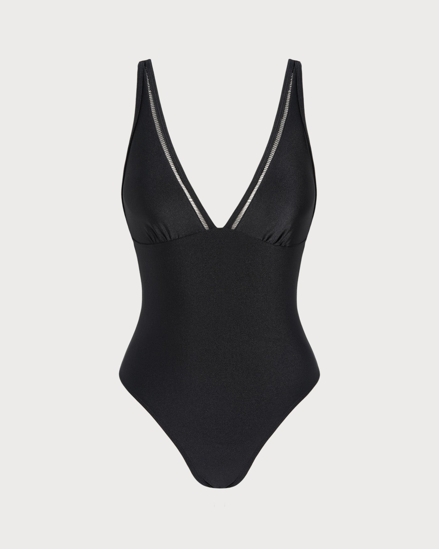 Bralette Negro Sólido de Una Pieza