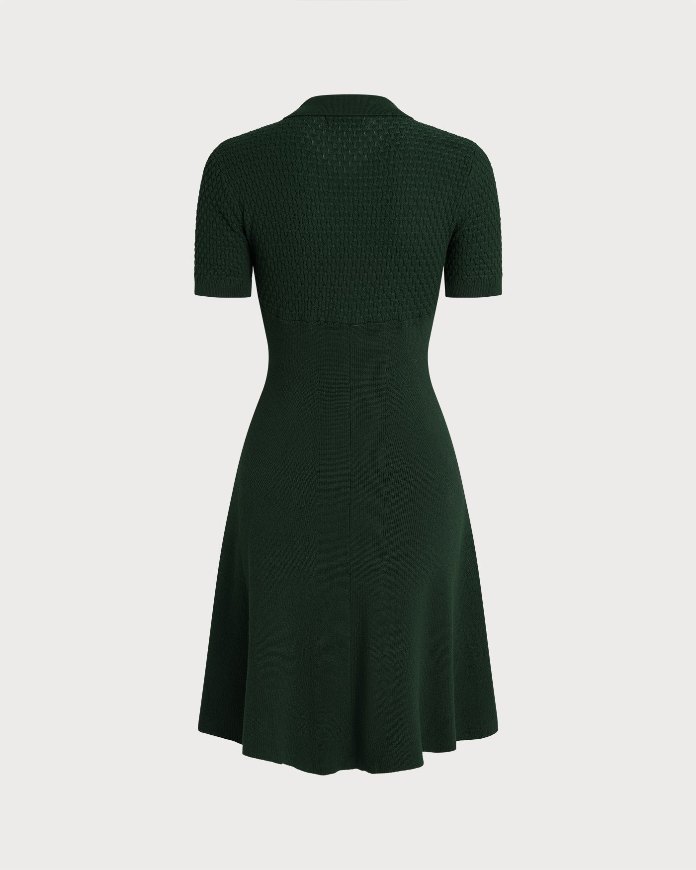 Vestido Suéter de Cuello Verde
