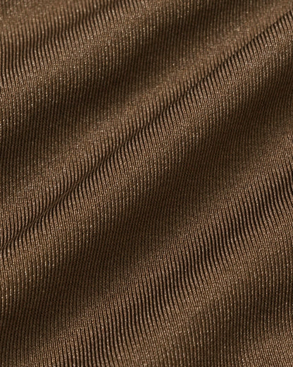 Conjunto de Bikini con Cordón Cortado Marrón