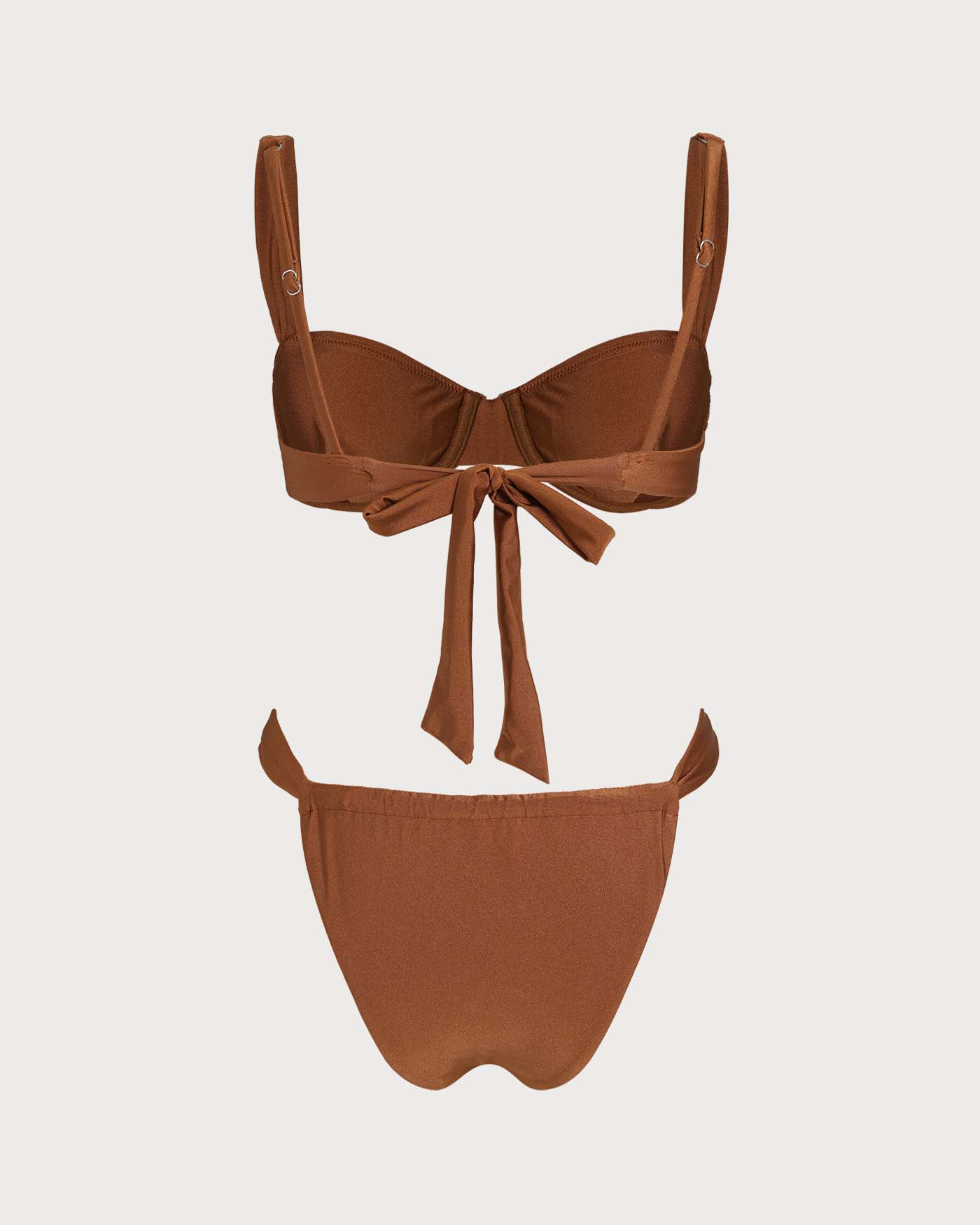 Conjunto de Bikini con Aros y Escote Corazón Caramelo