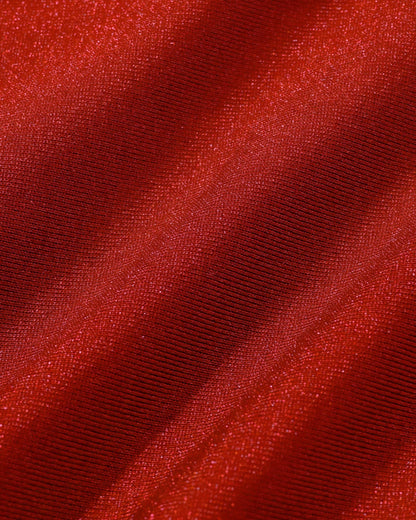 Conjunto de Bikini Triangular Rojo con Escote en V