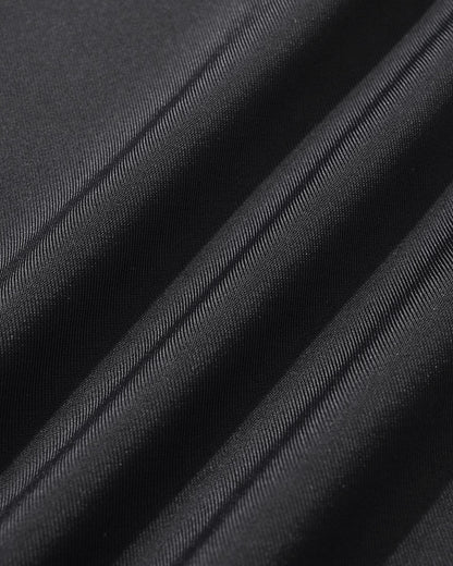 Traje de Baño de Una Pieza con Escote en V y Contraste Negro
