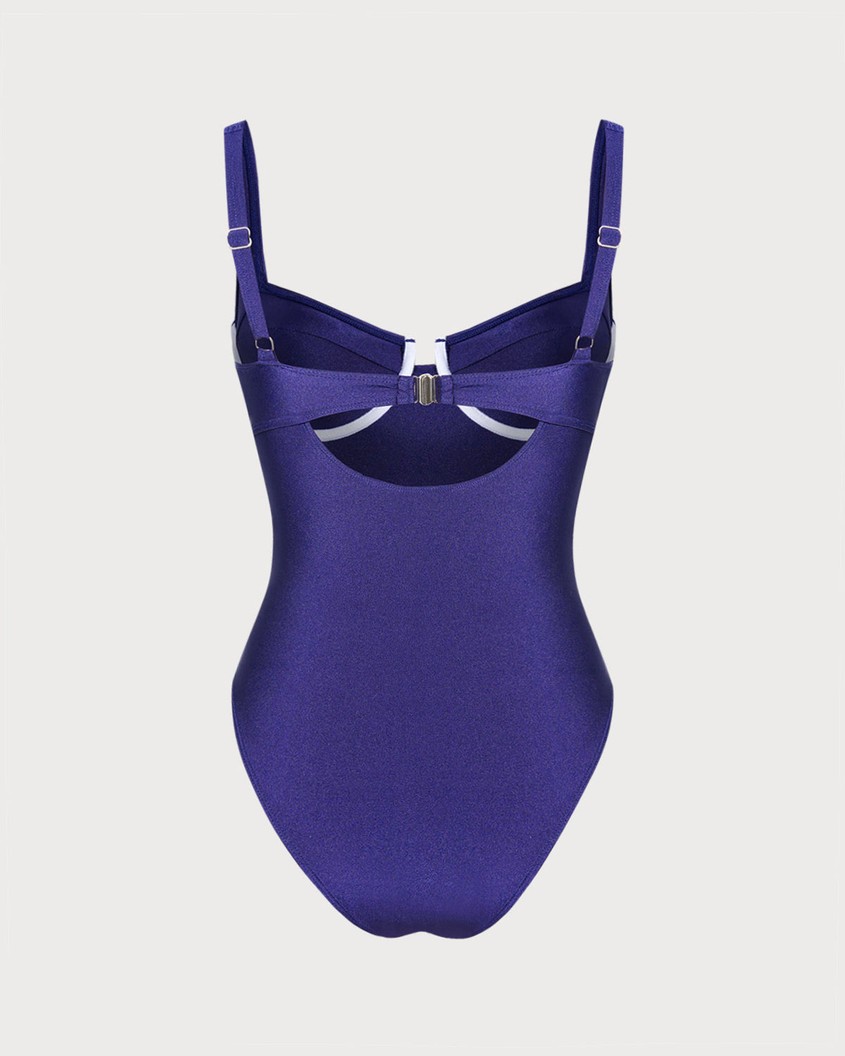 Traje de Baño de Una Pieza con Aros en Color Marino