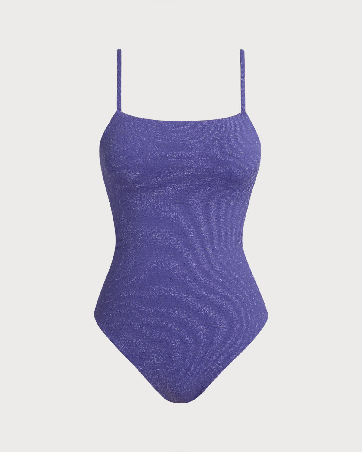 Traje de Baño de Una Pieza de Alto Estiramiento en Color Púrpura