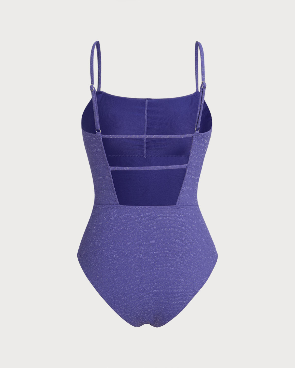 Traje de Baño de Una Pieza de Alto Estiramiento en Color Púrpura