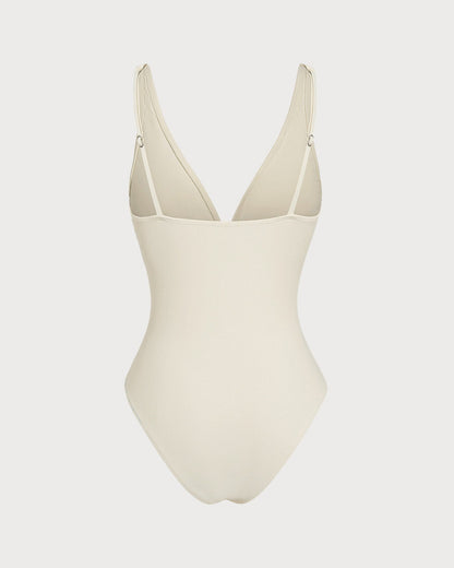 Bañador de Una Pieza Bralette Off White