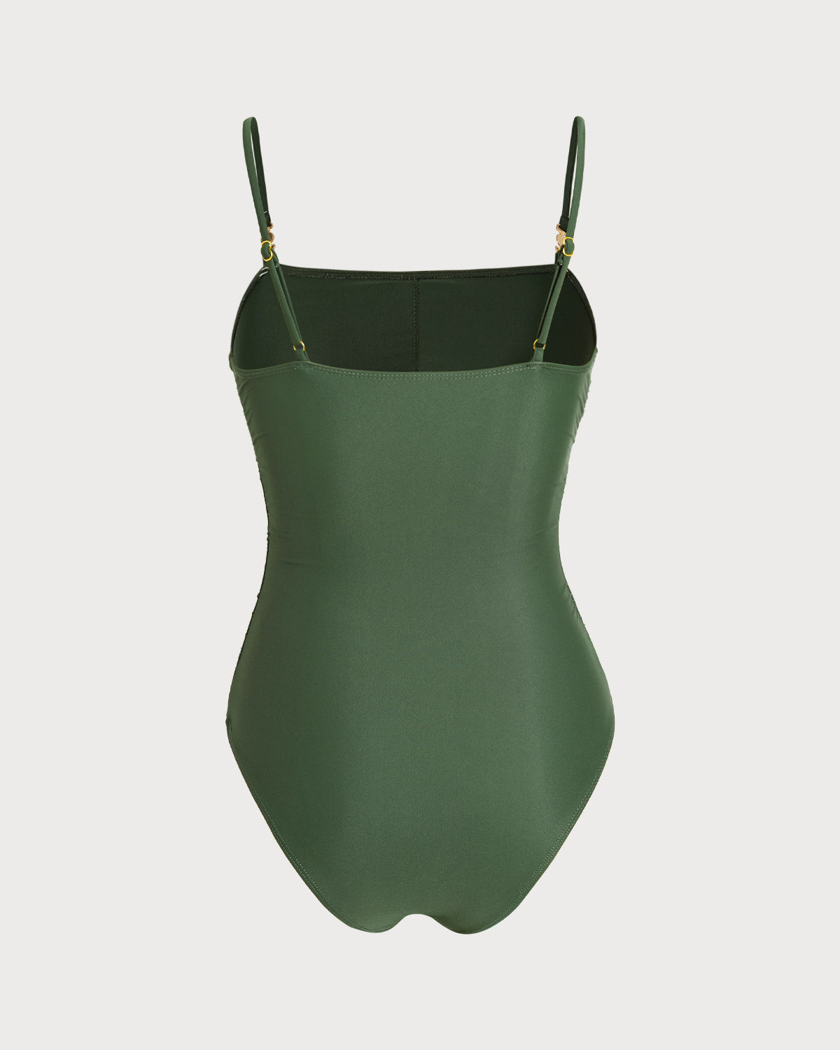 Traje de Baño de Una Pieza Verde de Alta Elasticidad