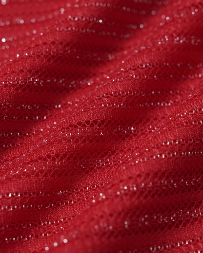 Bralette de Una Pieza con Escote en V Rojo