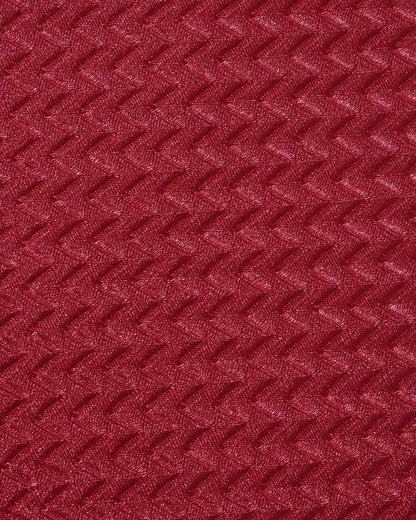Conjunto de Bikini de Triángulo con Cordón en V Roja