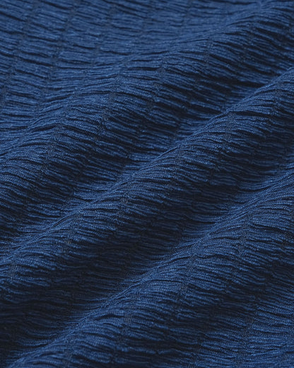 Conjunto de Bikini Texturizado con Tirantes en Azul