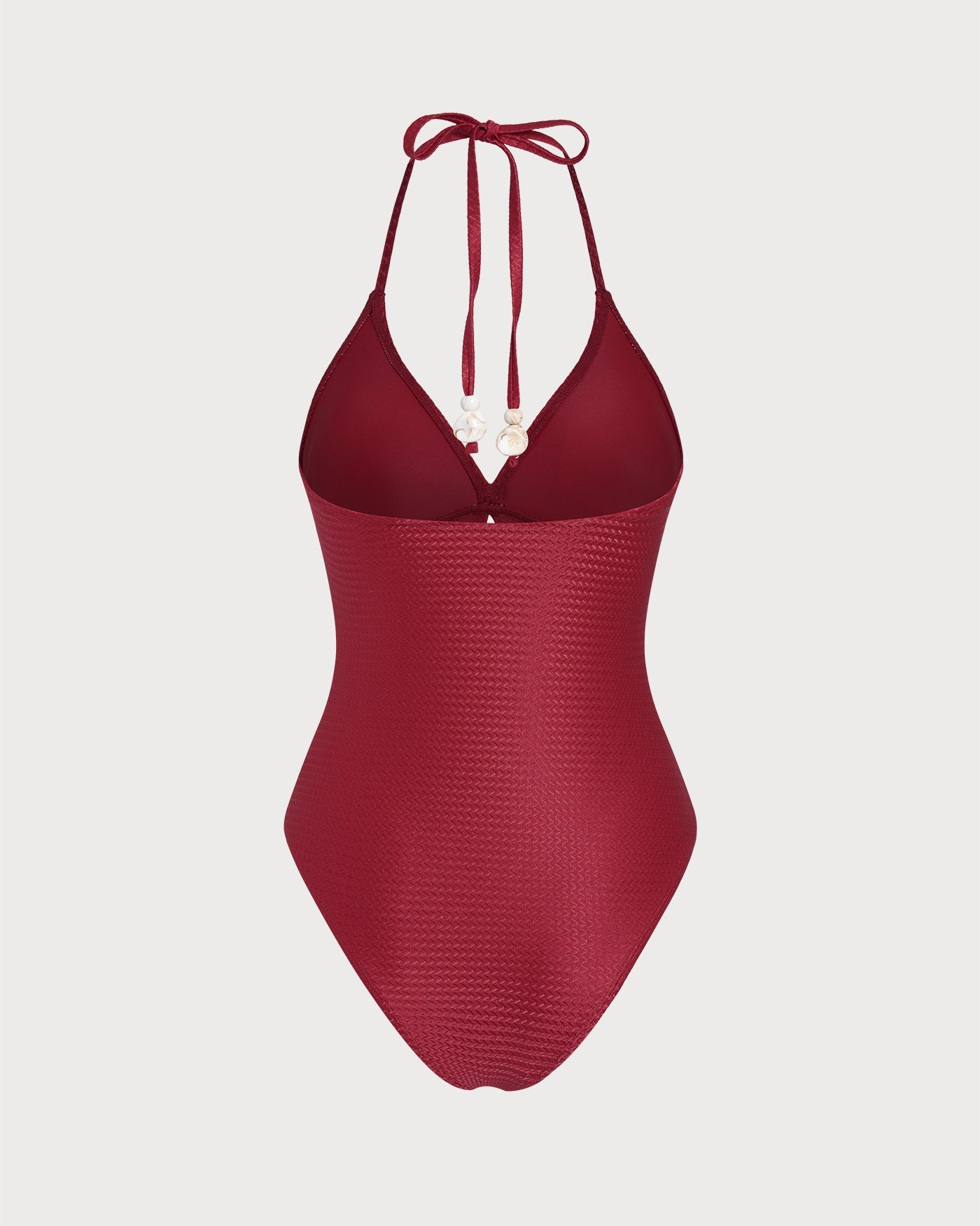 Bañador de Una Pieza con Halter Rojo