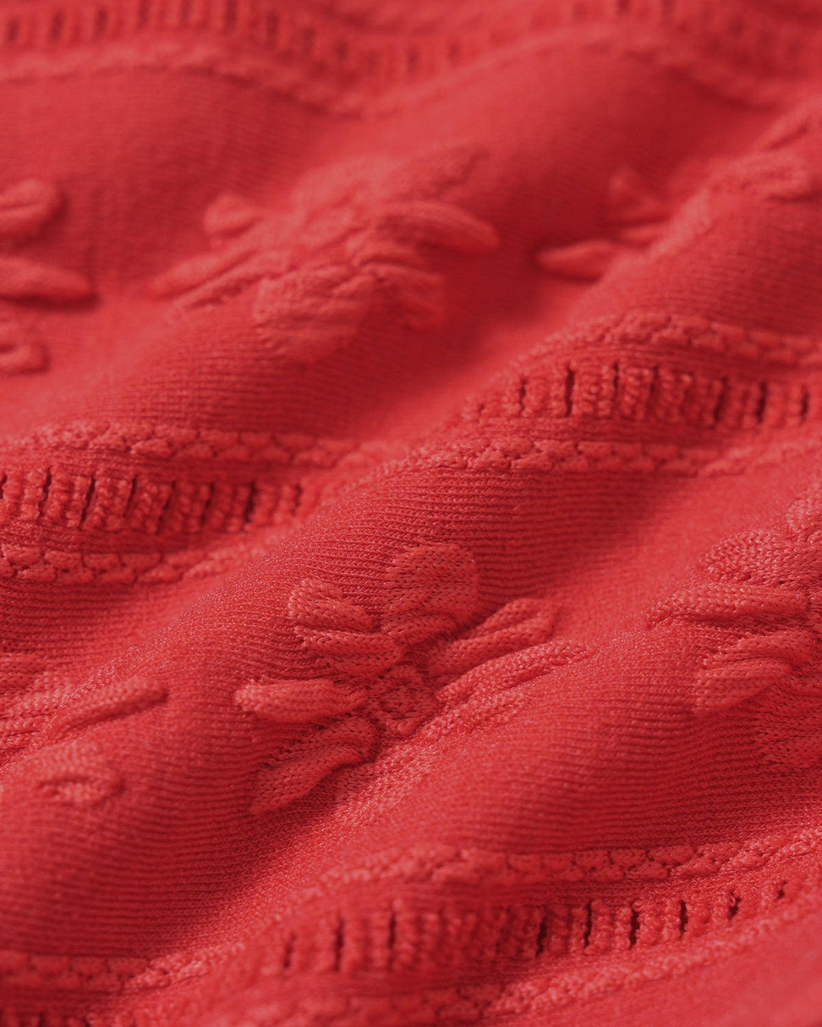 Conjunto de Bikini Rojo Jacquard con Tiras Ajustables