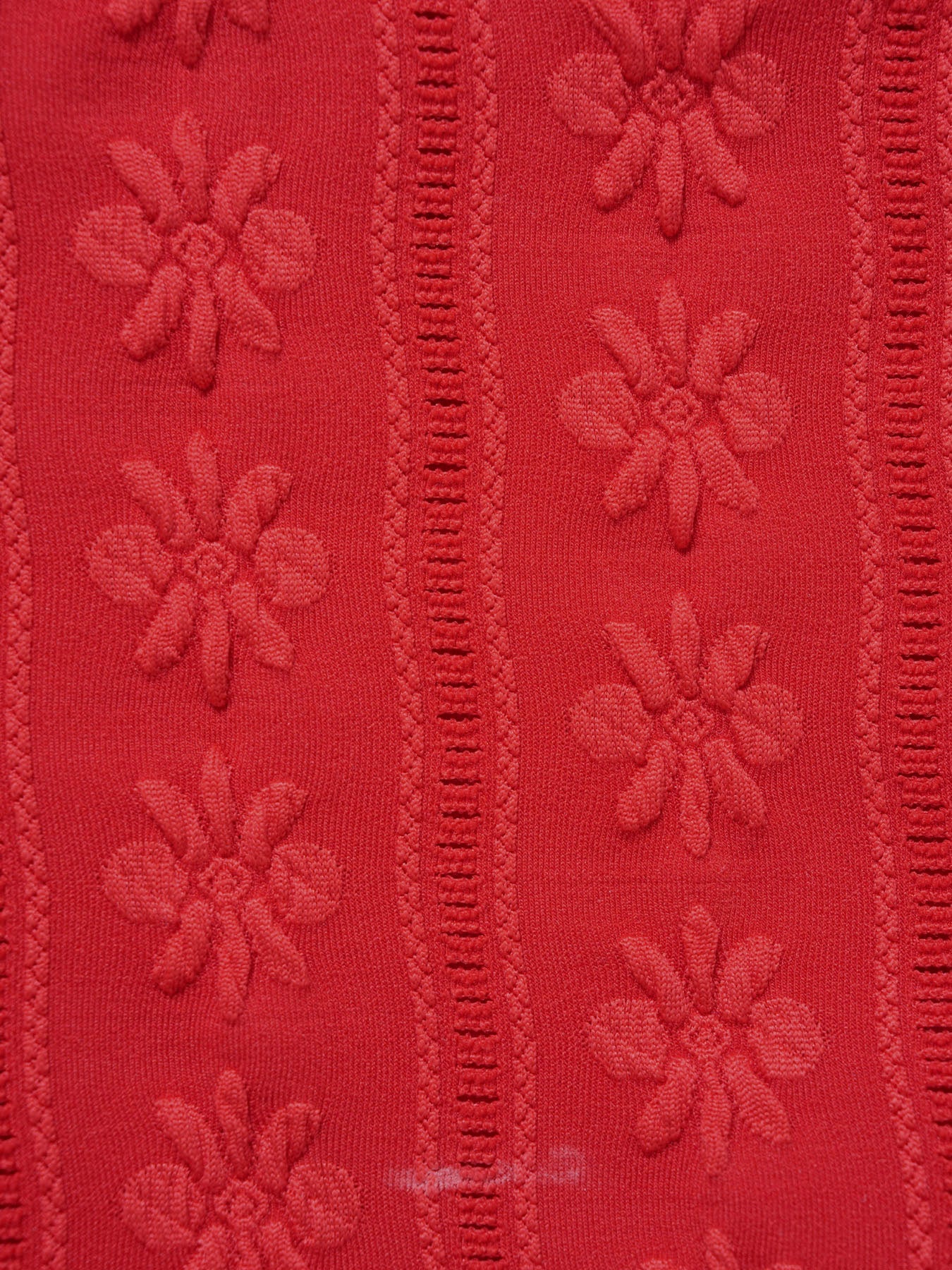 Conjunto de Bikini Rojo Jacquard con Tiras Ajustables