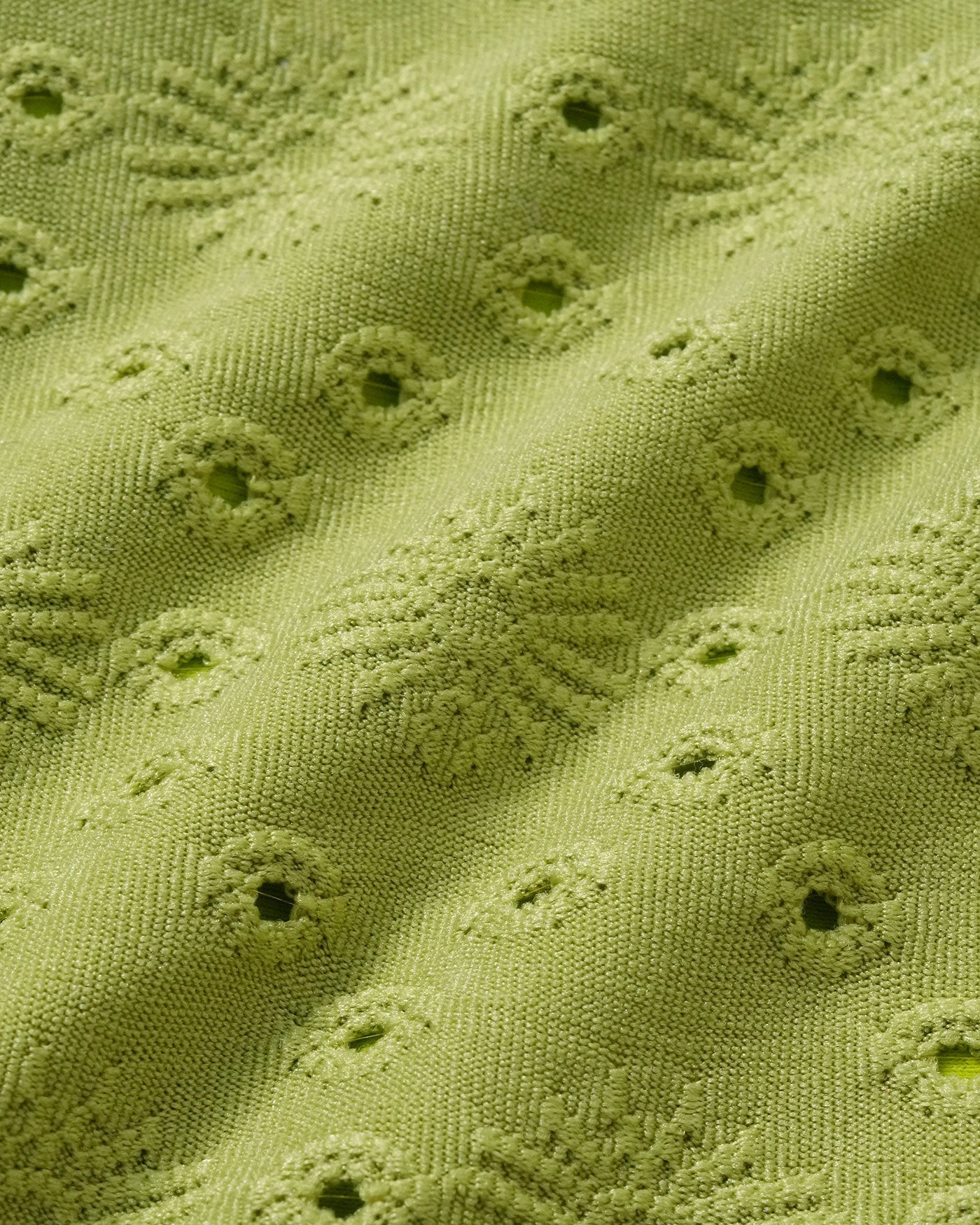 Conjunto de Bikini Triangular Texturizado Verde
