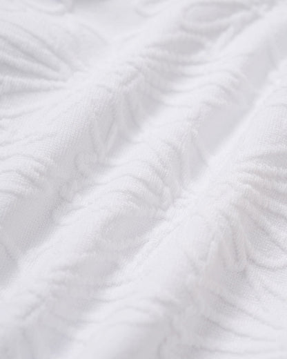 Conjunto de Bikini Triángulo Halter Texturizado Blanco