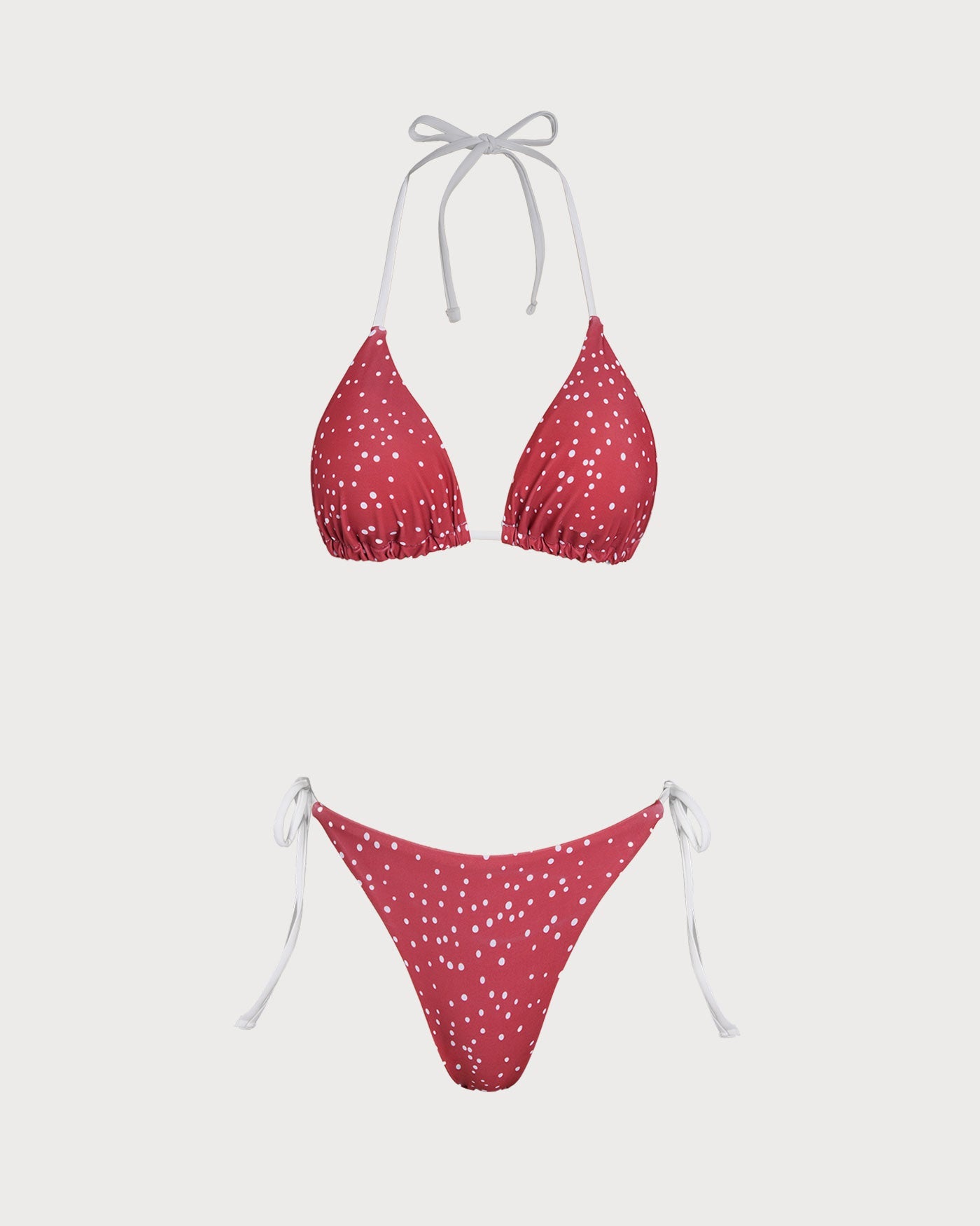 Conjunto de Bikini Rojo con Lunares