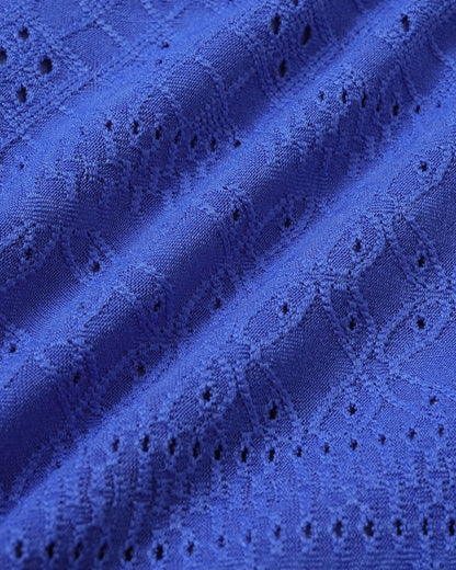 Conjunto de Bikini con Aro y Cordón Texturizado Azul