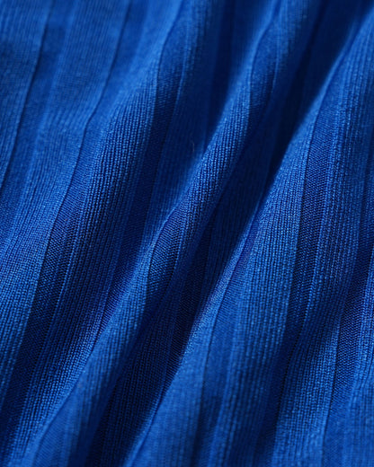 Conjunto de Bikini Triangular Texturizado Azul